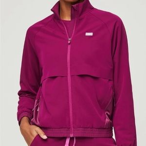 FIGS Exclusive Sydney Scrub Jacket in Deep Magenta Size XL